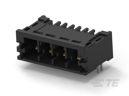 TE Connectivity Conector De PCB Macho De 4 Vías, Paso 5mm, Montaje Montaje En Orificio Pasante