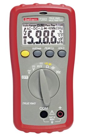 Sefram 7202 HandDigital Multimeter, CAT III 600V Ac