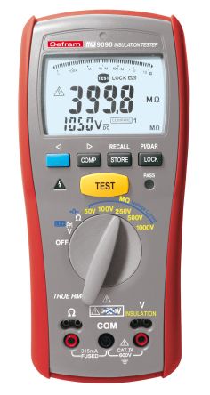 Sefram Comprobador De Aislamiento 9090, 1000V, CAT IV 600 V