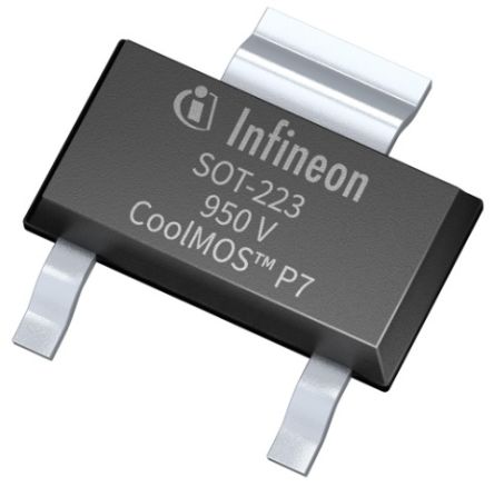 Infineon CoolMOS P7 IPN95R1K2P7ATMA1 N-Kanal, SMD MOSFET 950 V / 6 A, 3-Pin SOT-223