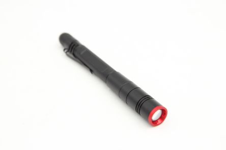RS PRO Akku Stift-Taschenlampe LED Schwarz, 400 Lm, 155 Mm