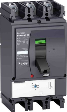 Schneider Electric NSX LV4, Leistungsschalter MCCB 3-polig, 400A / Abschaltvermögen 100 KA 750V, Fest