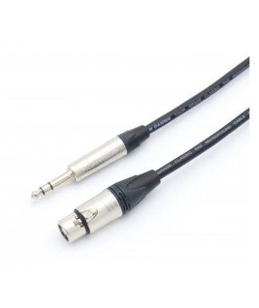 Van Damme XLR-Kabel 6,35-mm-Stereobuchse 3-polig, XLR 5m Schwarz