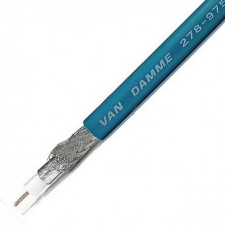 Van Damme Câble Coaxial SDI, RG59/U, 100m, Bleu
