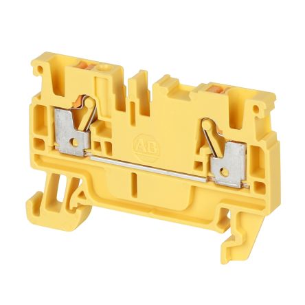 Rockwell Automation 1492-P Series Yellow Feed Through Terminal Block