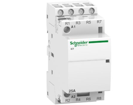 Schneider Electric Contactor Acti9 ICT De 4 Polos, 4 NC, 25 A, Bobina 24 V
