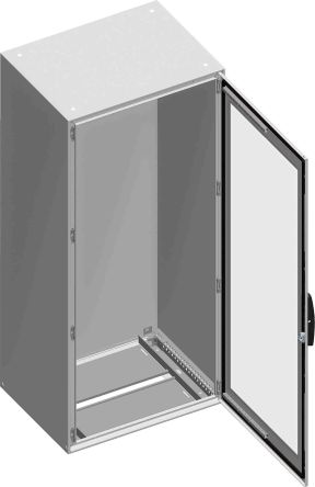 Schneider Electric Spacial SM Systemschrank IP55, Aus Stahlblech Grau, Eine Tür Transparent, 1600 X 800 X 300mm