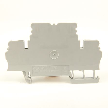Rockwell Automation 1492 Series Grey DIN Rail Terminal Block, 1.5mm², Spring Clamp Termination