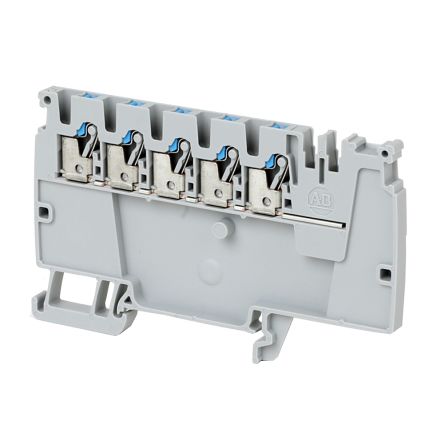 Rockwell Automation 1492-P Series Grey DIN Rail Terminal Block, 2.5mm², Push In Termination, ATEX