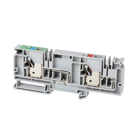 Rockwell Automation 1492-P Reihenklemmenblock Grau, 10mm², 150 V, 250 V / 17 A, 31.5 A, 51 A, Einstecken