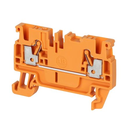 Rockwell Automation Bloc De Jonction Rail DIN 1492-P, 2.5mm², Enfichable, Orange