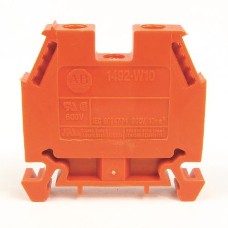 Rockwell Automation 1492-W Reihenklemme Orange, 800 V / 57A, Schraubanschluss