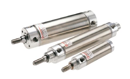 Norgren IMI RT/57200/M, Rc 1/8 Pneumatik-ISO-Zylinder Doppeltwirkend, Bohrung Ø 20mm / Hub 80mm, Bis 10 Bar