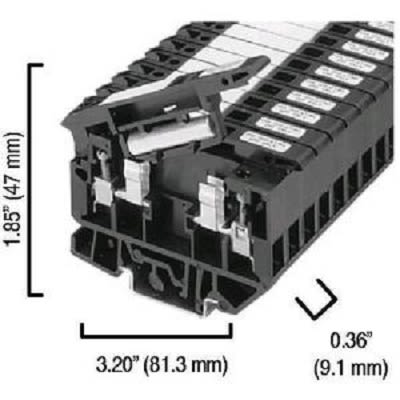 Rockwell Automation 1492-H Reihenklemmenblock Schwarz, 4 → 0.05mm²