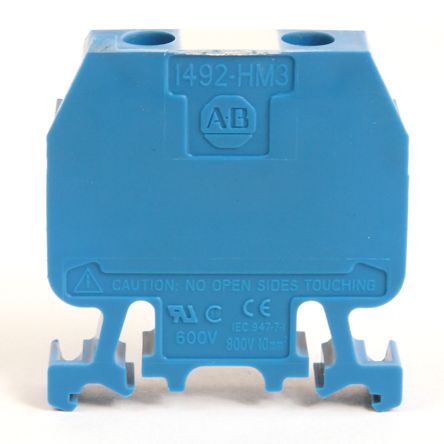 Rockwell Automation 1492-H Reihenklemmenblock Blau, 10 → 0.34mm², 600 V