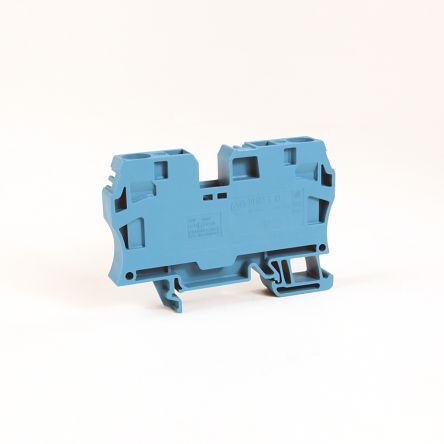 Rockwell Automation 1492 Series Blue DIN Rail Terminal Block, 10mm², Spring Clamp Termination, ATEX, IECEx