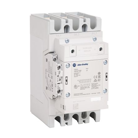 Rockwell Automation Contactor, 48 To 130 V Ac/dc Coil, 3-Pole, 190 A, 1NC + 1NO