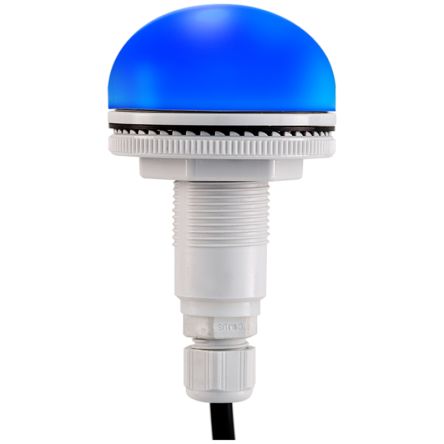 RS PRO, LED Verschiedene Lichteffekte Signalleuchte Blau, 12 → 24 V, Ø 50mm X 26.5mm