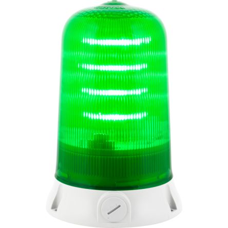 RS PRO, LED Blitz, Rundum, Dauer Signalleuchte Grün, 12 → 24 V, Ø 142mm