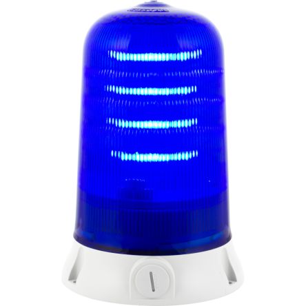 RS PRO, LED Blitz, Rundum, Dauer Signalleuchte Blau, 90 → 240 V, Ø 142mm