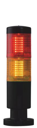 RS PRO LED Signalturm 2-stufig Linse Rot/Gelb 97mm