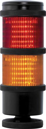 RS PRO LED Signalturm 2-stufig Linse Rot/Gelb Filament/Warnsummer