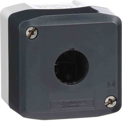 Schneider Electric Light Grey Polycarbonate XAL Control Station Enclosure - 1 Hole 22mm Diameter