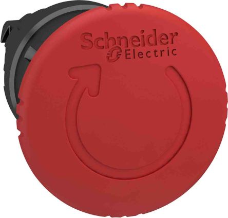 Schneider Electric ZB4 Tafelmontage Not-Aus-Schalter, Rot Ø 22mm, Drehfreigabe