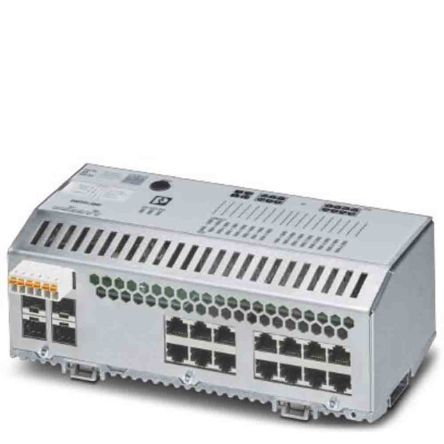 Phoenix Contact Switch Ethernet 12 Ports RJ45, 1000Mbit/s, Montage Rail DIN 24V C.c.
