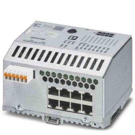 Phoenix Contact Ethernet-Switch, 8 X RJ45 / 100Mbit/s, Bis 100m Für DIN-Schienen, 24V Dc