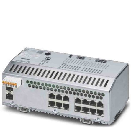 Phoenix Contact Switch Ethernet 14 Ports RJ45, 100Mbit/s, Montage Rail DIN 24V C.c.