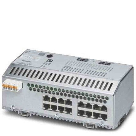 Phoenix Contact Ethernet-Switch, 16 X RJ45 / 1000Mbit/s, Bis 100m Für DIN-Schienen, 24V Dc