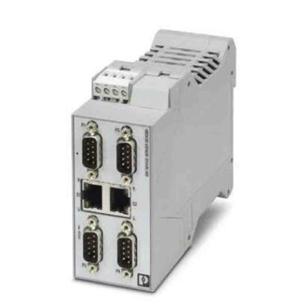 Phoenix Contact Serieller Device Server 2 Ethernet-Anschlüsse 4 Serielle Ports RS232, RS422, RS485 15m 100Mbit/s