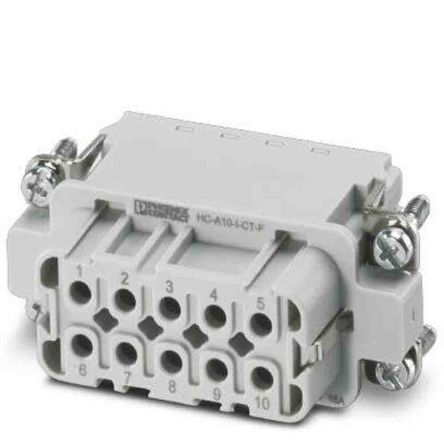 Phoenix Contact HC-A10 Industrie-Steckverbinder Kontakteinsatz, 4-polig 40A Stecker, Kontakteinsatz Für Stromversorgung