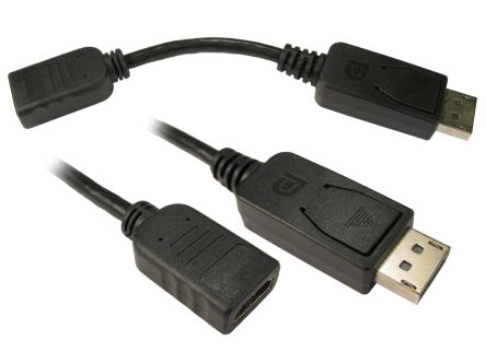 RS PRO HDMI适配器, HDMI 转 HDMI, 公插显示器端口 (1)转母座 HDMI (1)
