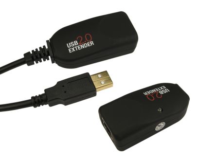 RS PRO USB-Extender, 50m, USB 2.0, CATx 1-Port, 68.35 X 31 X 21mm Lokales Gerät