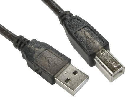 RS PRO USB-Kabel, USBA / USB B, 10m 2.0 Schwarz