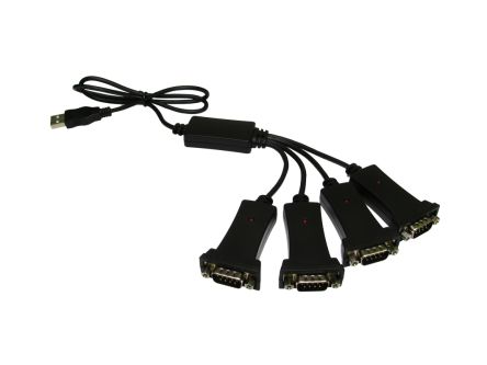 RS PRO Konverterkabel, USB A, DB-9, Stecker