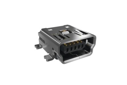 Amphenol ICC MINI USB-Steckverbinder 2.0 B, 5-Port Buchse, SMD