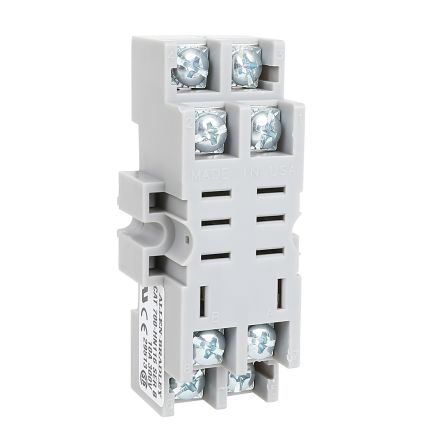 Rockwell Automation 700-HN 8 Pin 300V DIN Rail, Panel Mount Relay Socket, For Use With 700-HF Relay