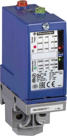 Telemecanique Sensors Telemecanique G1/4 Differenz Druckschalter 30bar Bis 500bar, 1 Wechsler, Für Luft, Korrosive Flüssigkeit
