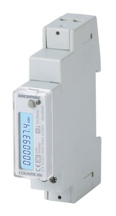 Socomec COUNTIS Energiemessgerät LCD 90mm X 18mm / 1-phasig