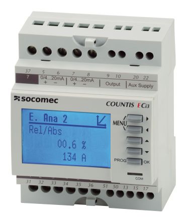 Socomec COUNTIS Energiemessgerät LCD 90mm X 73mm