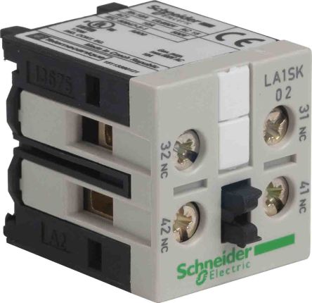 Schneider Electric LA1Sk Hilfskontaktblock TeSys, 2 Öffner Frontmontage