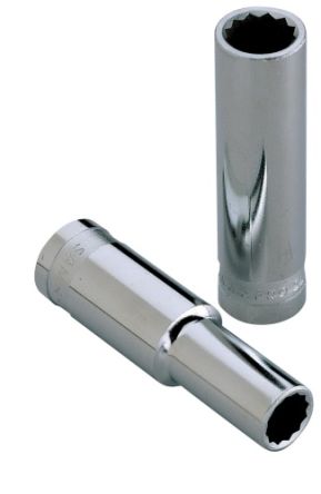 SAM 1/2 In Drive 28mm Deep Socket, 12 Point, 82 Mm Overall Length