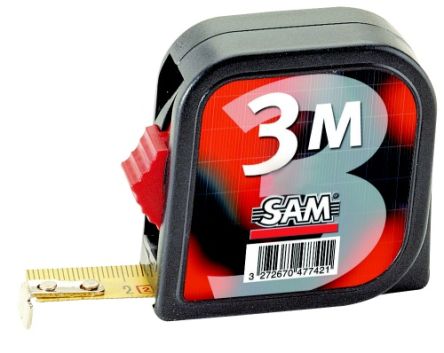 SAM Cinta Métrica UD De 2m, Anchura 16 Mm