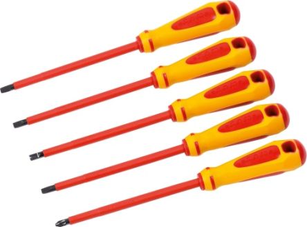 SAM Phillips; Slotted Insulated Screwdriver Set, 5-Piece