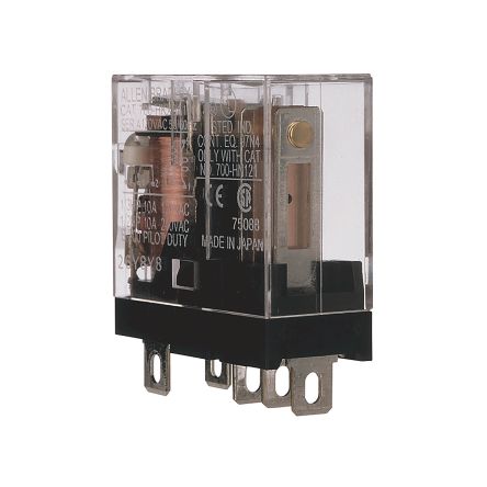 Rockwell Automation Plug In Non-Latching Relay, 24V Dc Coil, 8A Switching Current, DPDT