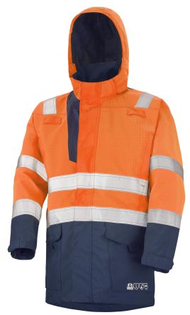 Cepovett Safety Parka Access Haute Visibilité, Multirisque, Orange/Bleu, Taille 3XL, Unisexe