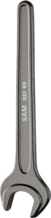 SAM Single Ended Open Spanner, 9mm, Metric, 104 Mm Overall, No